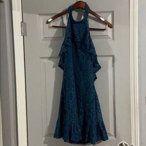 Teal halter dress